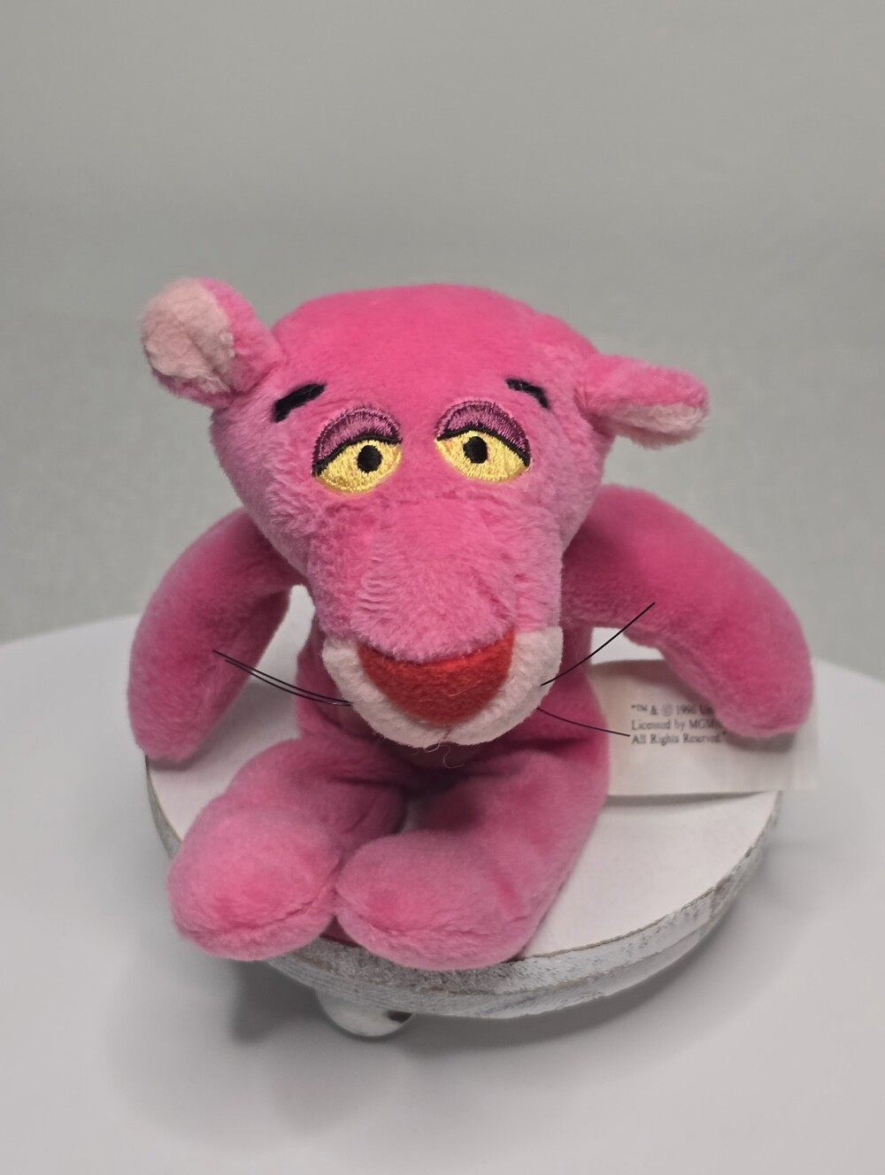 Vintage 1996 Small Pink Panther Pellets Plush Toy Collectible [ Read Details ]